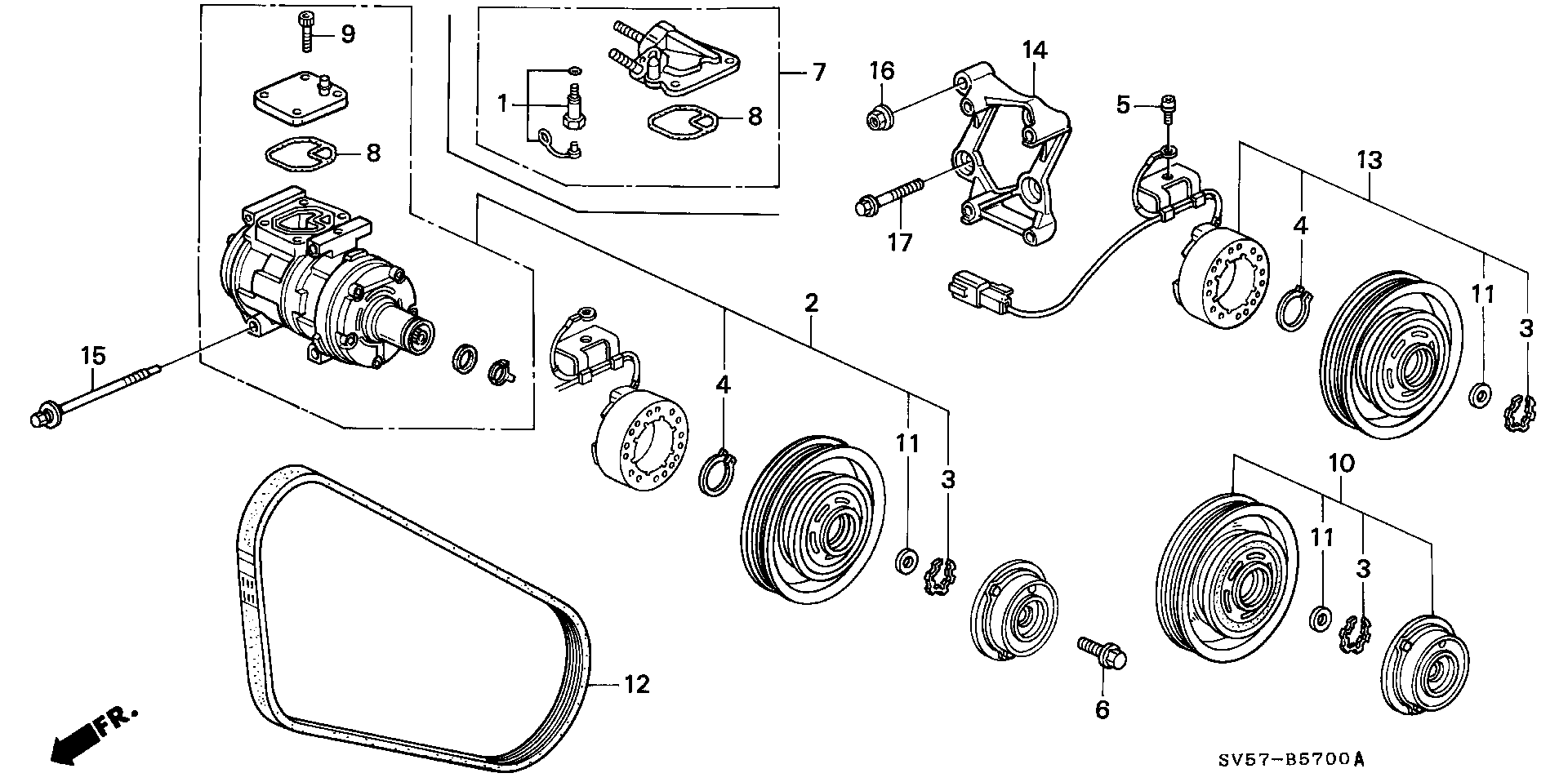 Honda 38810-P1E-003 - Συμπιεστής, συστ. κλιματισμού www.parts5.com