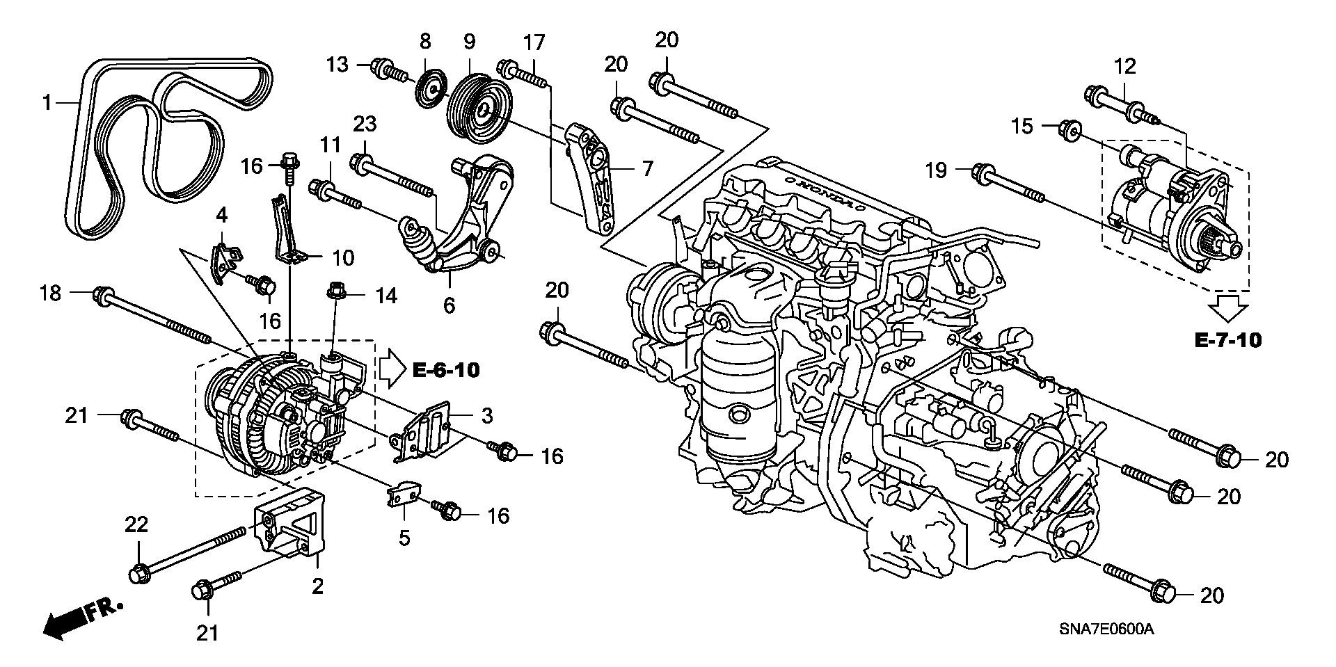 Honda 31170-RNA-A02 - Belt Tensioner, v-ribbed belt www.parts5.com