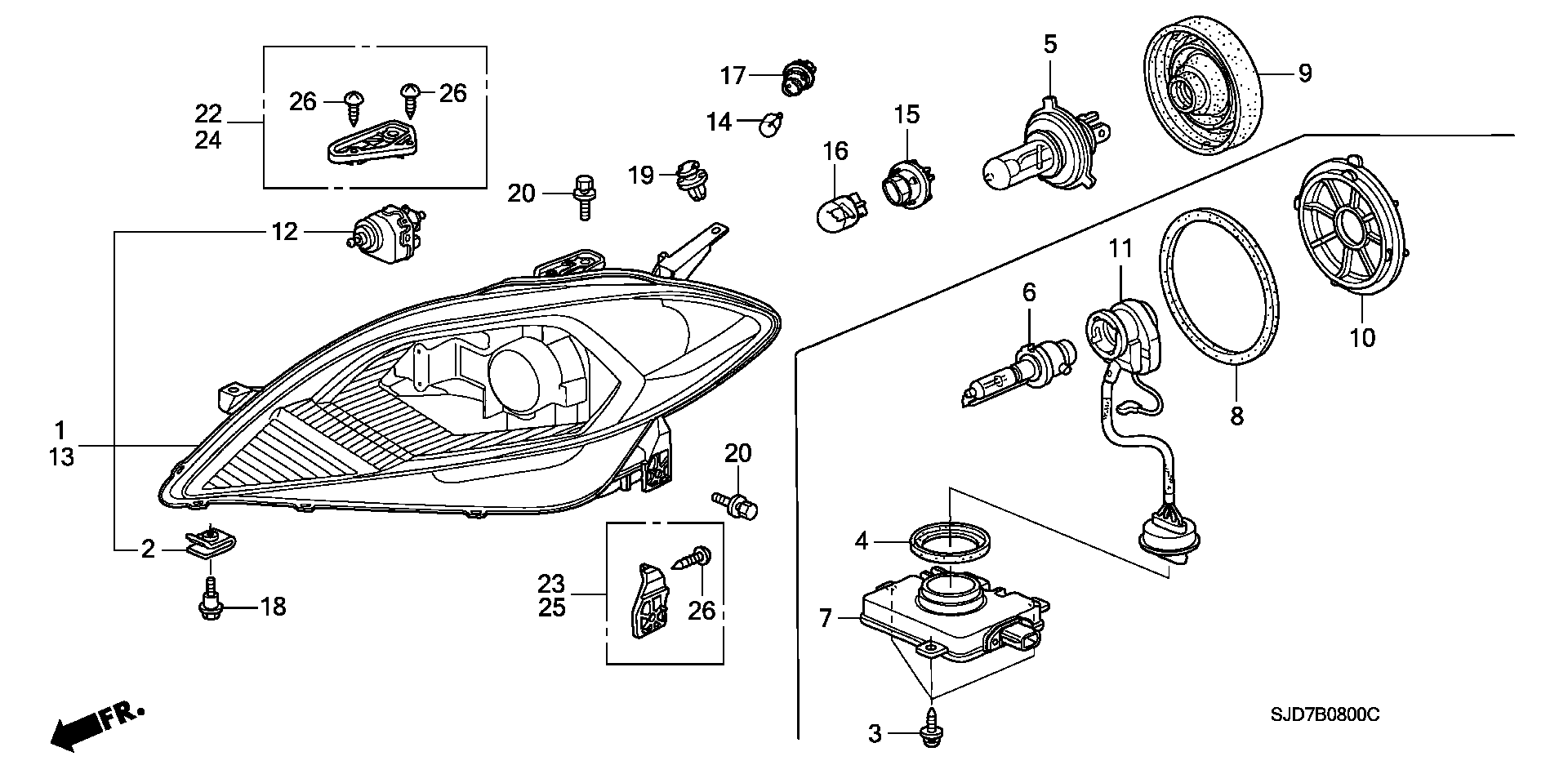 Honda 33115-SM4-003 - Žárovka mlhového světlometu www.parts5.com