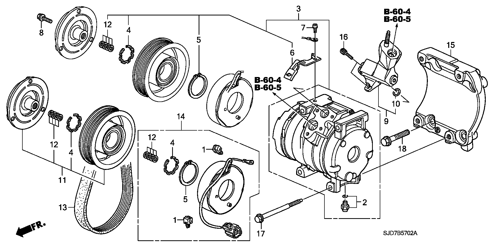 Honda 38810RJLE01 - Συμπιεστής, συστ. κλιματισμού www.parts5.com