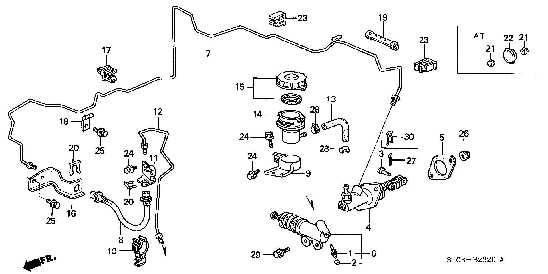 Honda 46920-S10-C01 - Glavni cilindar, kvačilo www.parts5.com