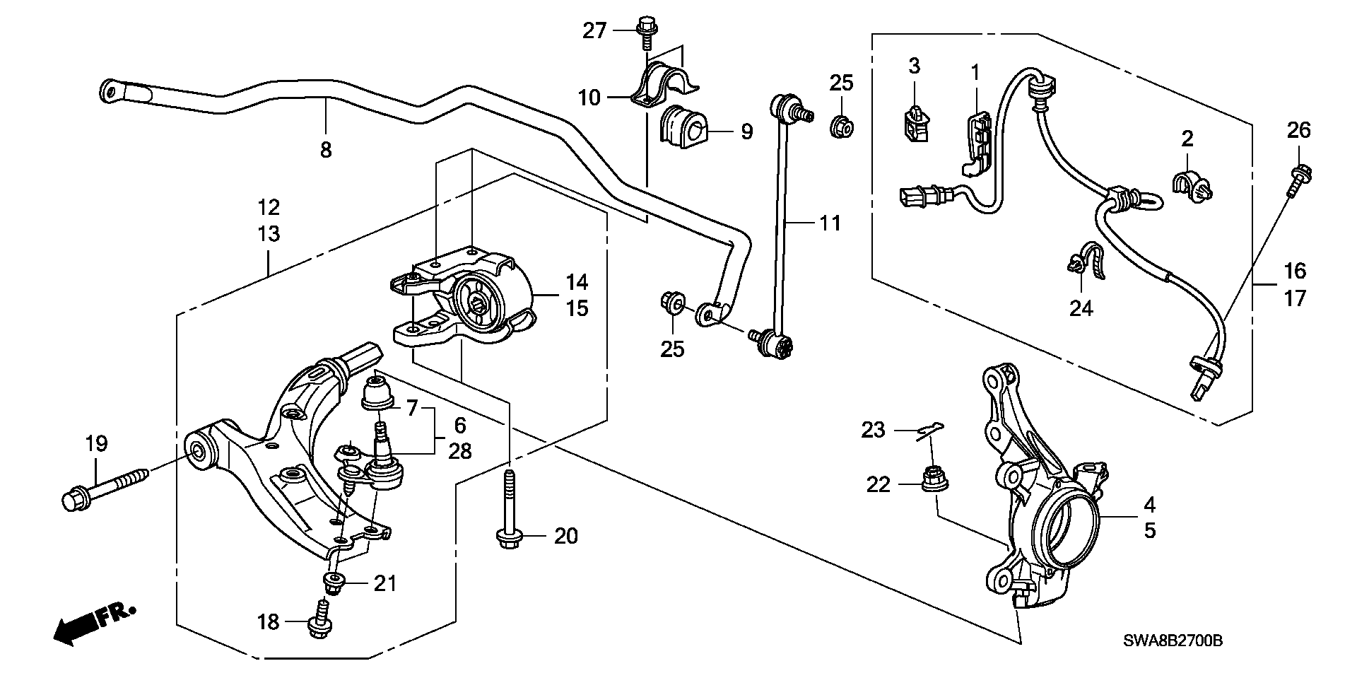 Honda 51396SWAA01 - Vlezajenje, upravljalni vzvod www.parts5.com