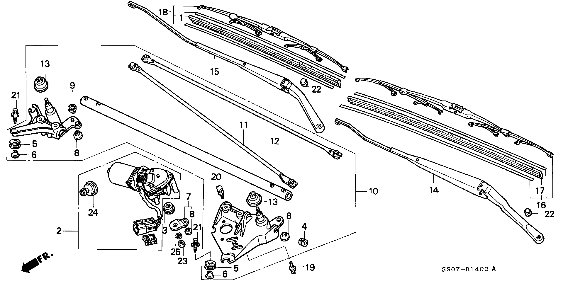 Honda 76630-SM4-A01 - Щетка стеклоочистителя www.parts5.com