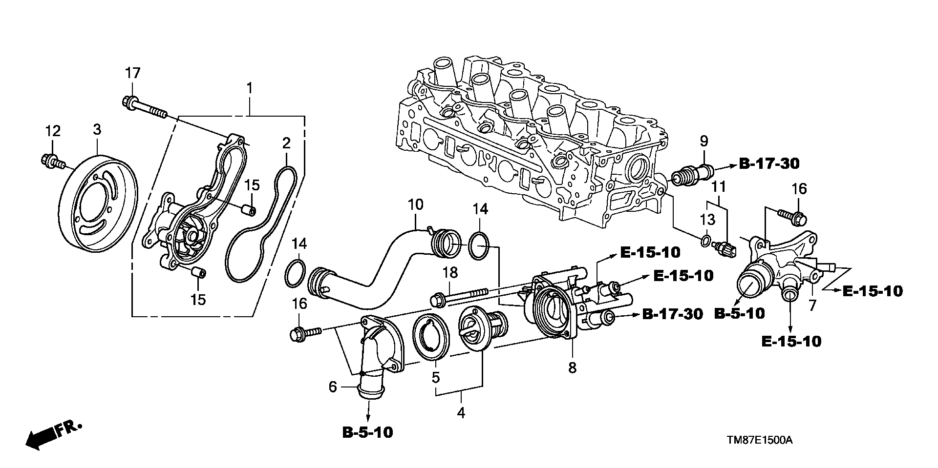 Honda 19301-RP3-305 - Termostaatti, jäähdytysneste www.parts5.com