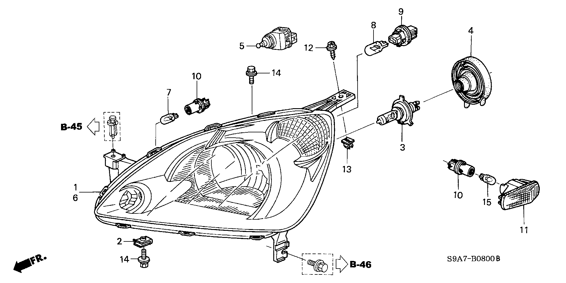 Honda 33115-SV4-G01 - Sijalica, far za maglu www.parts5.com