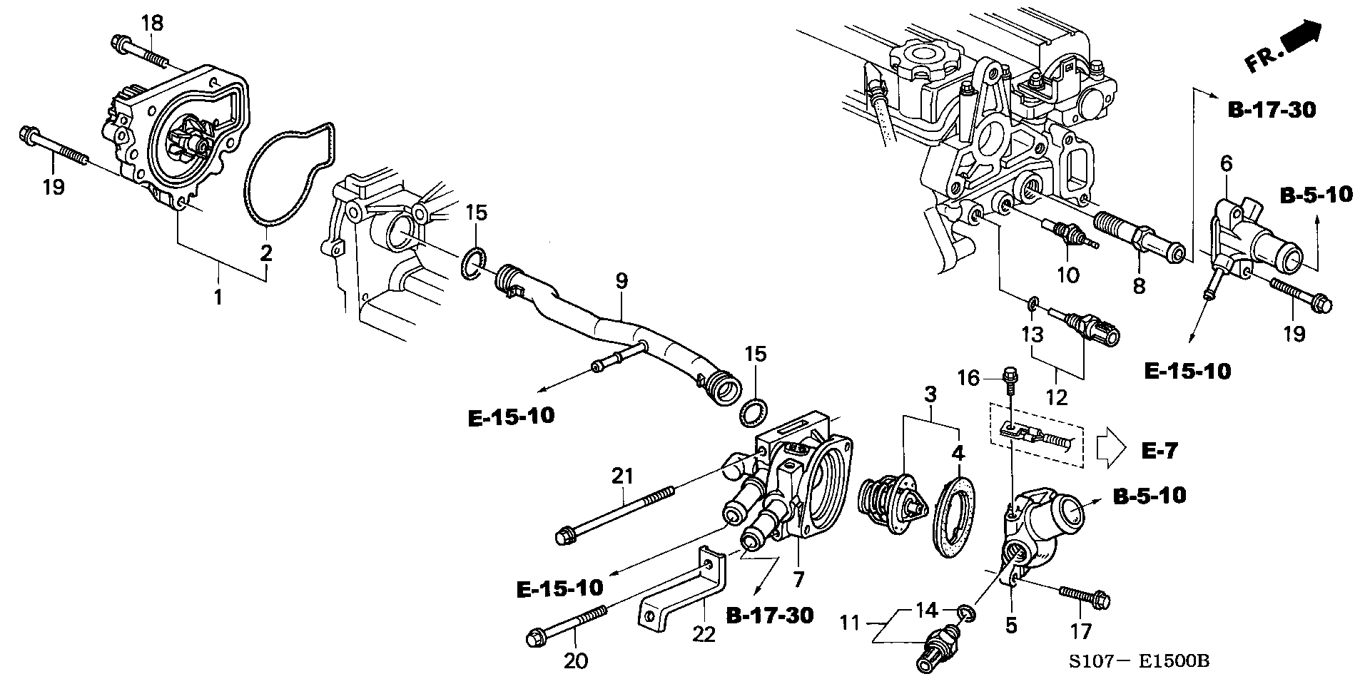 Honda 19301-P08-315 - Thermostat, Kühlmittel www.parts5.com