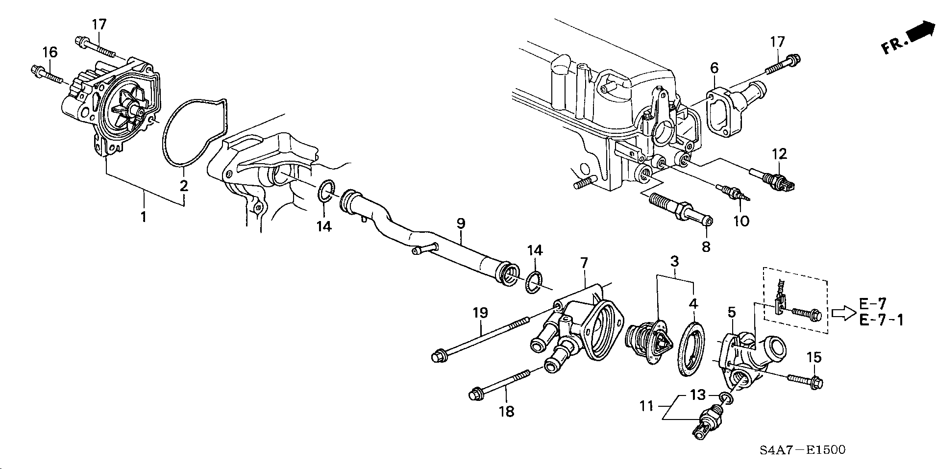 Honda 37870-PDF-E01 - Snímač, teplota chladiva www.parts5.com