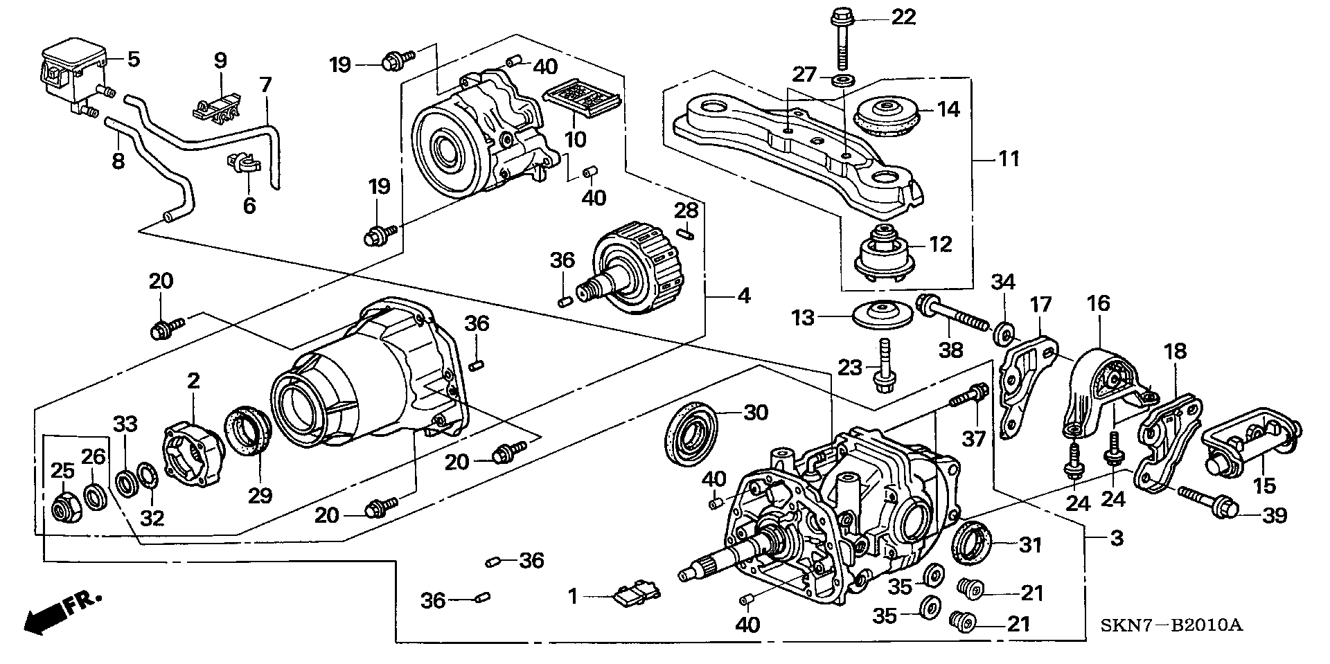 Honda 50713SJG000 - Felfüggesztés, motor www.parts5.com