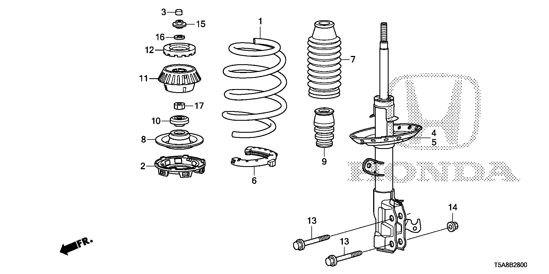 Honda 51726SFA005 - Vedruamordi tugilaager www.parts5.com