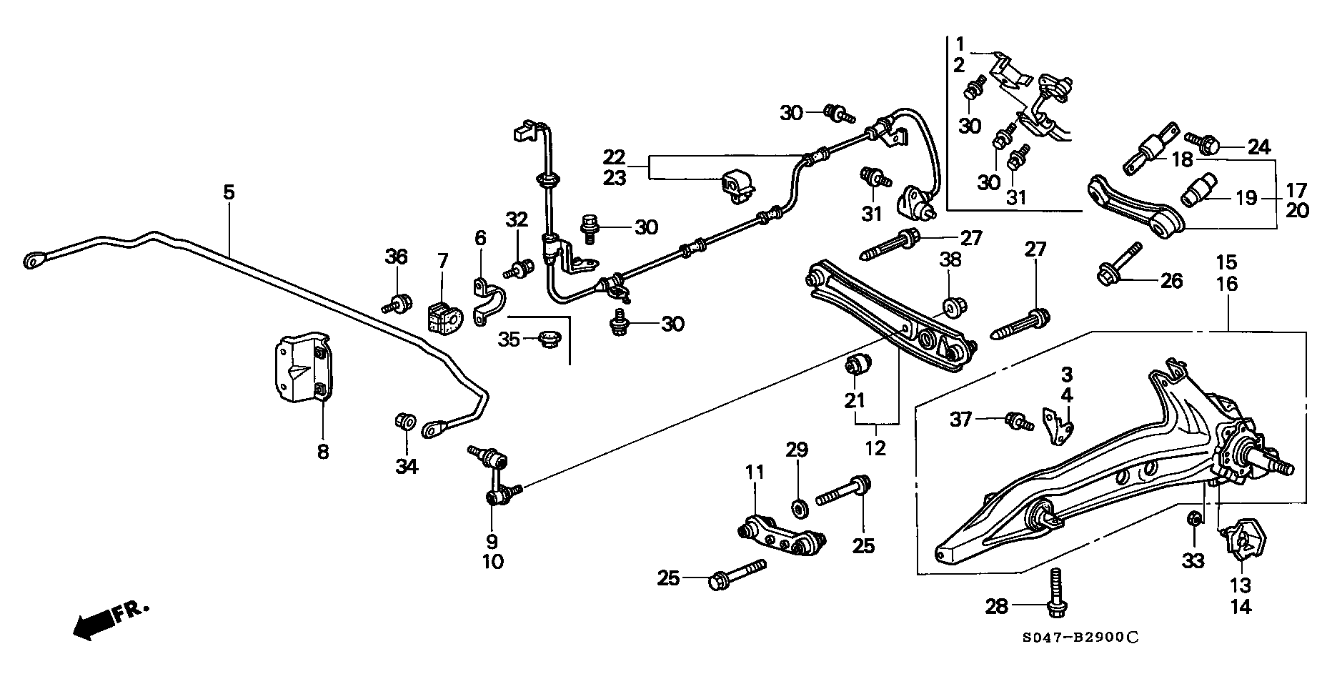 Honda 52622-SH3-003 - Тампон, носач www.parts5.com