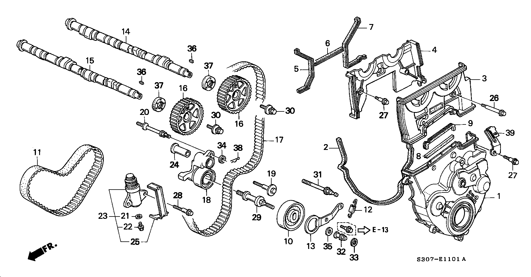 ACURA 13405-PT0-004 - BELT, BALANCER TIMING (UNITTA) www.parts5.com