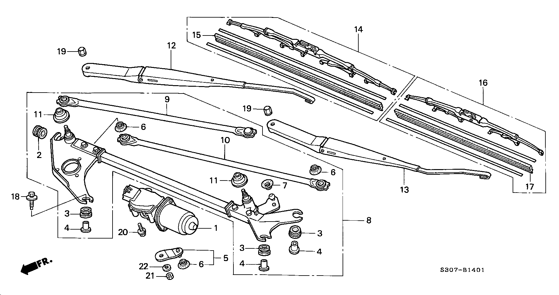 Honda 76630-S30-E01 - Wiper Blade www.parts5.com