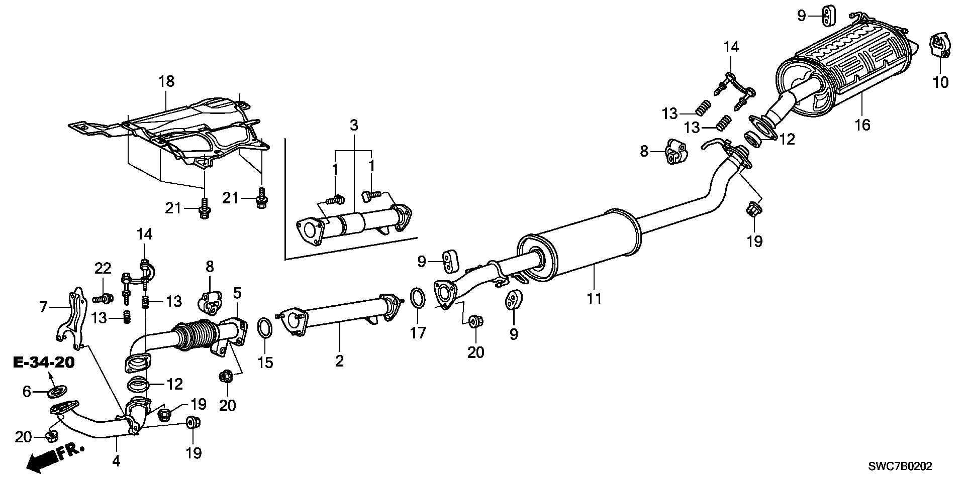 Honda 18212-SA0-003 - Tömítés, kipufogócső www.parts5.com