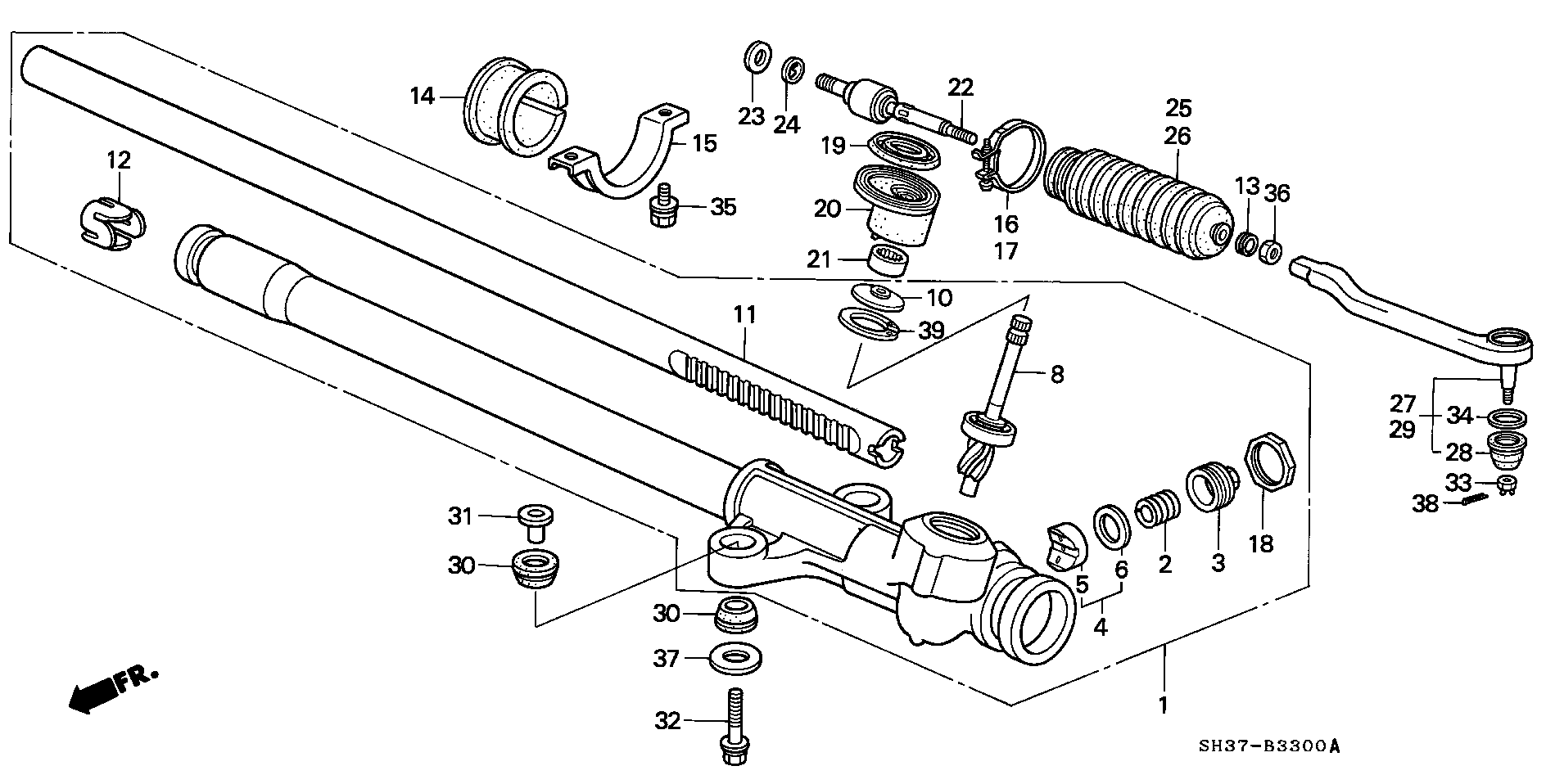 Honda 53540-SH3-013 - Наконечник рулевой тяги, шарнир www.parts5.com