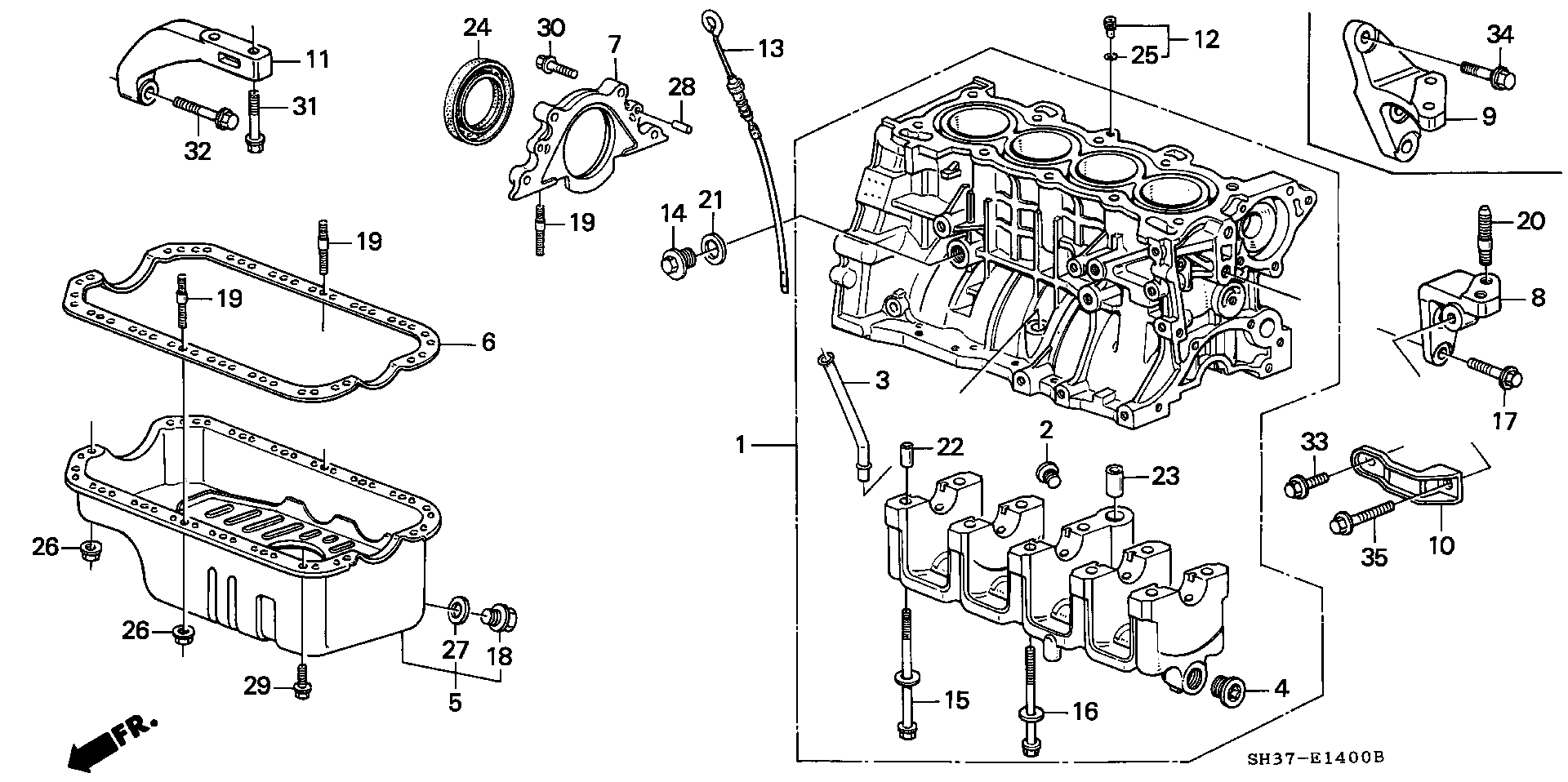 Honda 11251PE2003 - Уплътнение, маслоутаител www.parts5.com