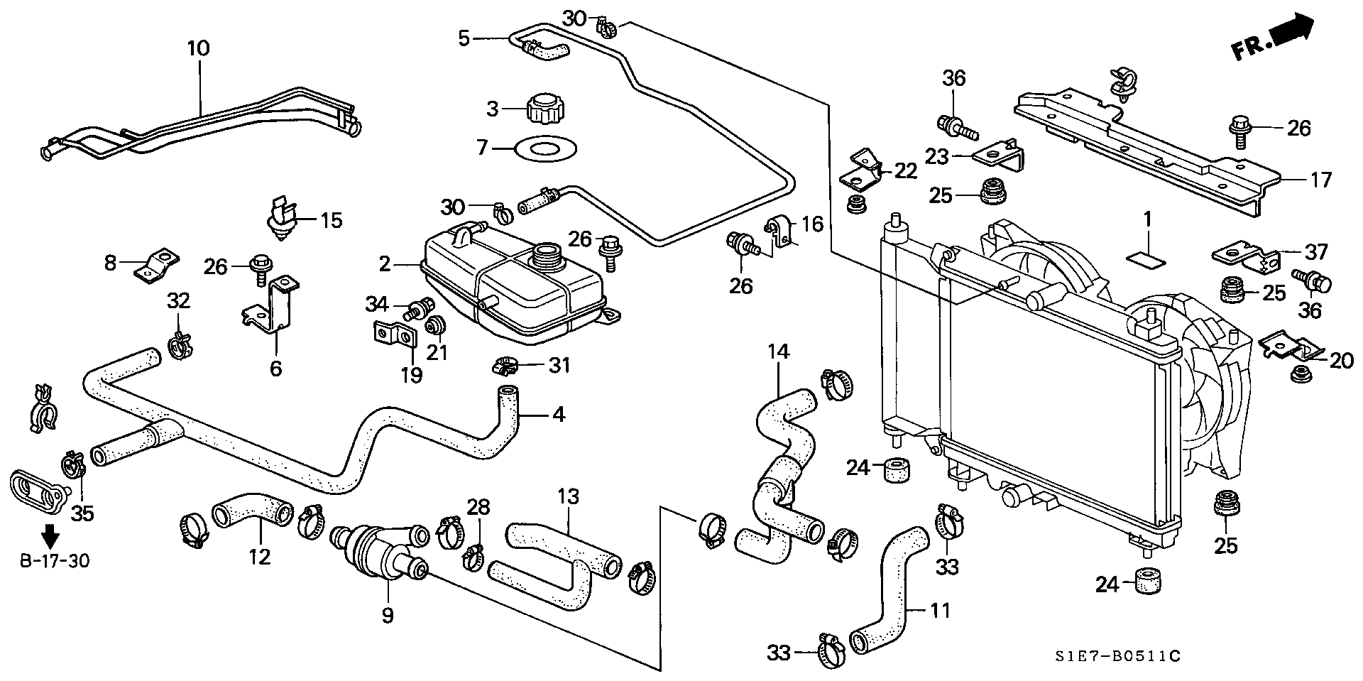 Honda 19102P5TG00 - Капачка, резервоар за охладителна течност www.parts5.com