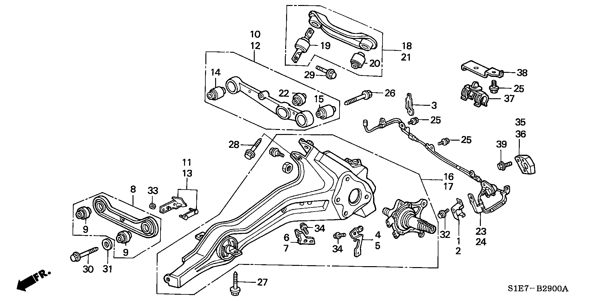 Honda 52622-ST3-E01 - Bush of Control / Trailing Arm parts5.com