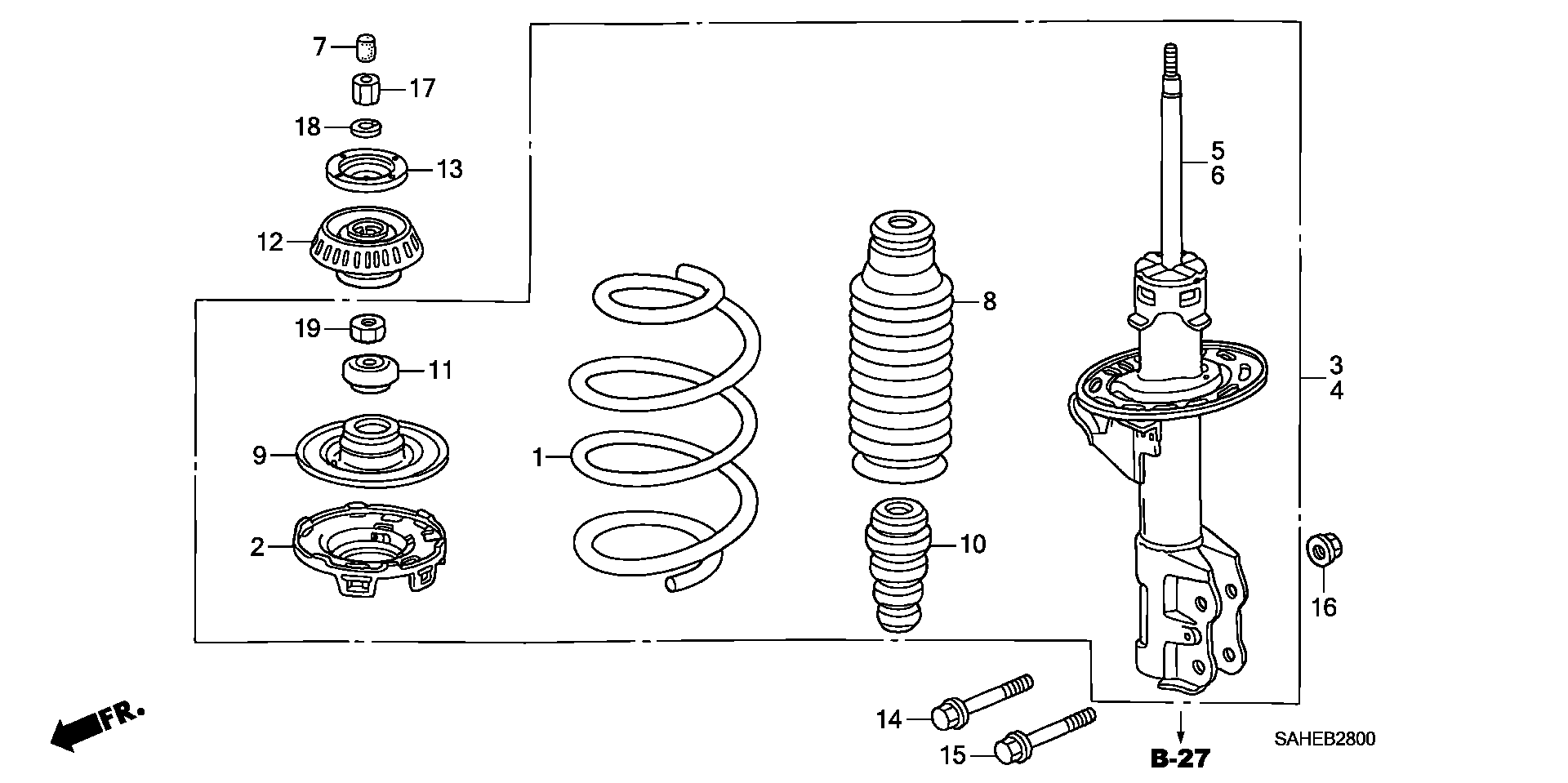 Honda 51726-SAA-013 - Laager,amorditugilaager www.parts5.com