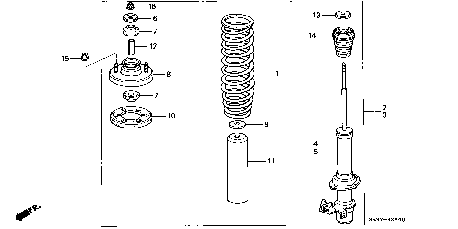 Honda 51605-SR3-003 - Amortyzator www.parts5.com