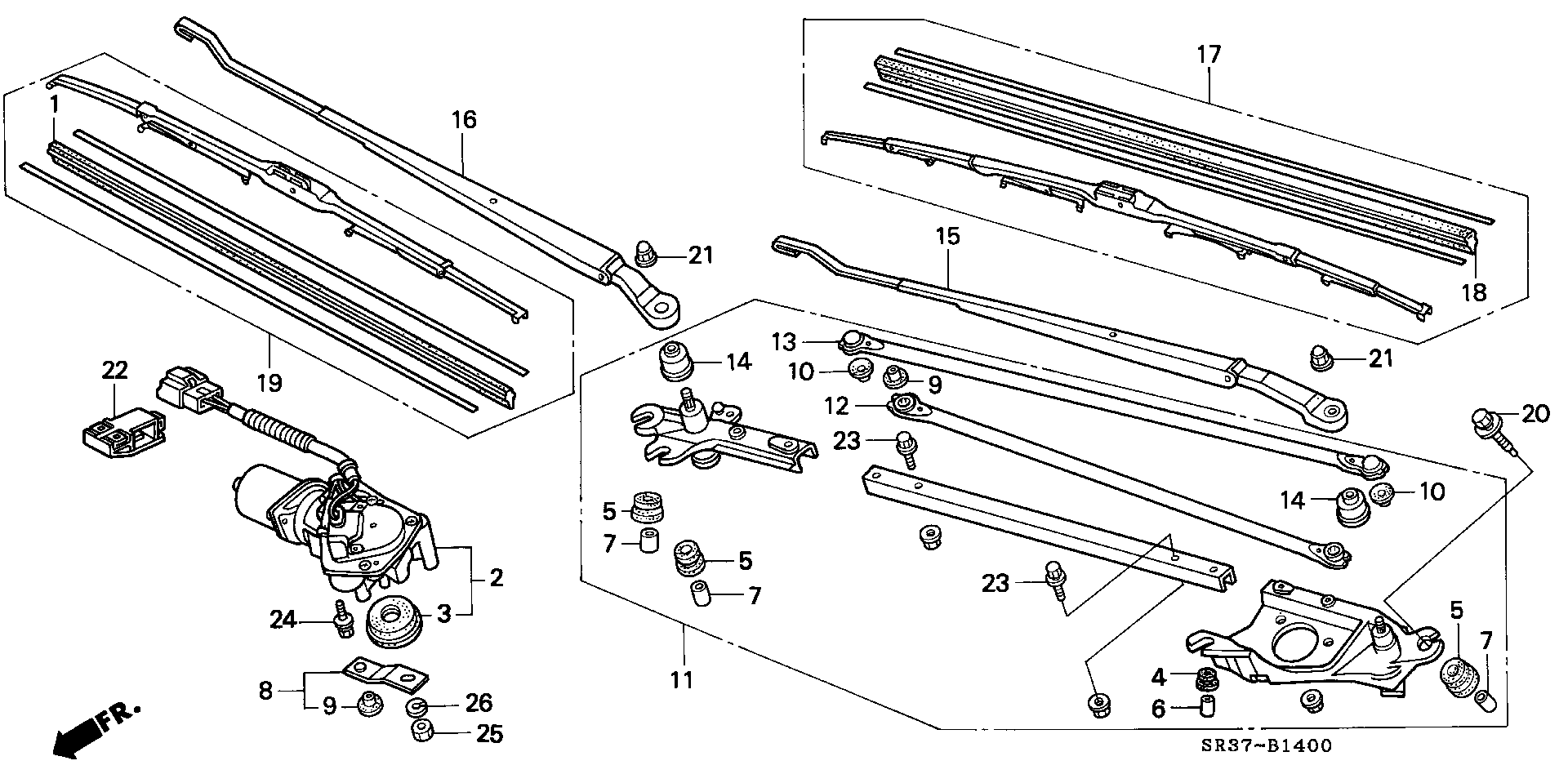 Honda 76620-SH2-A02 - Wiper Blade parts5.com