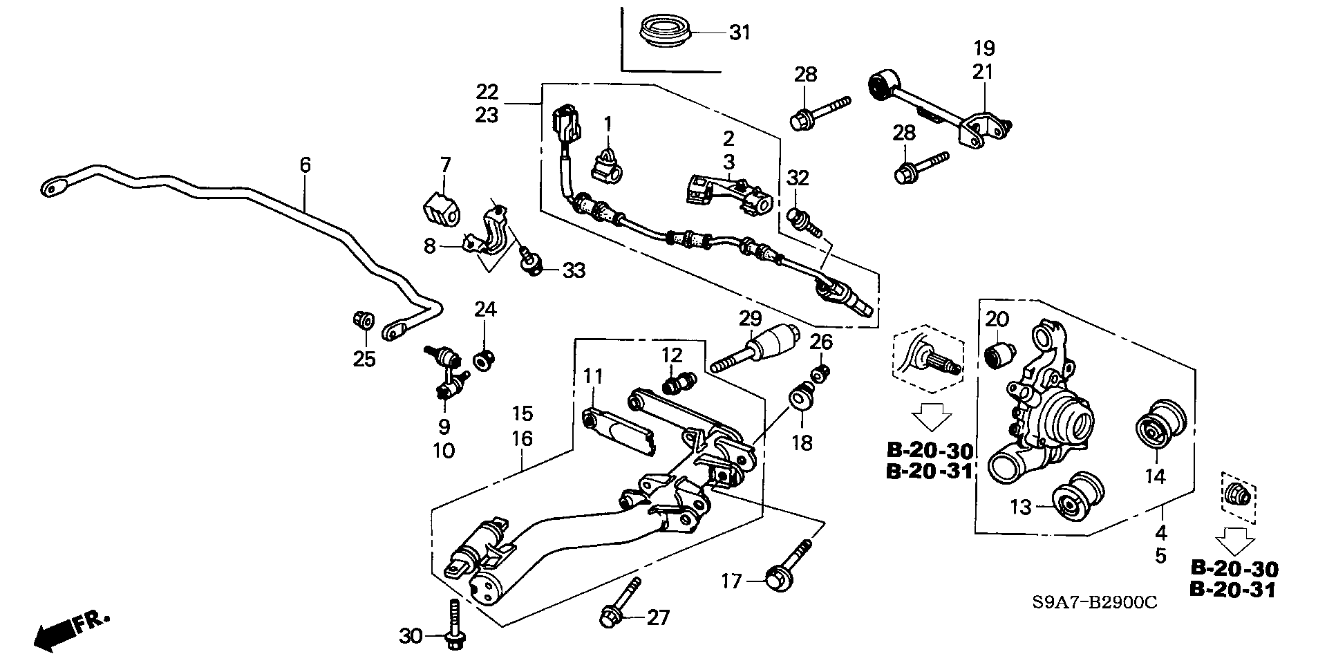 Honda 52390-S9A-981 - Řídicí páka, zavěšení kol www.parts5.com