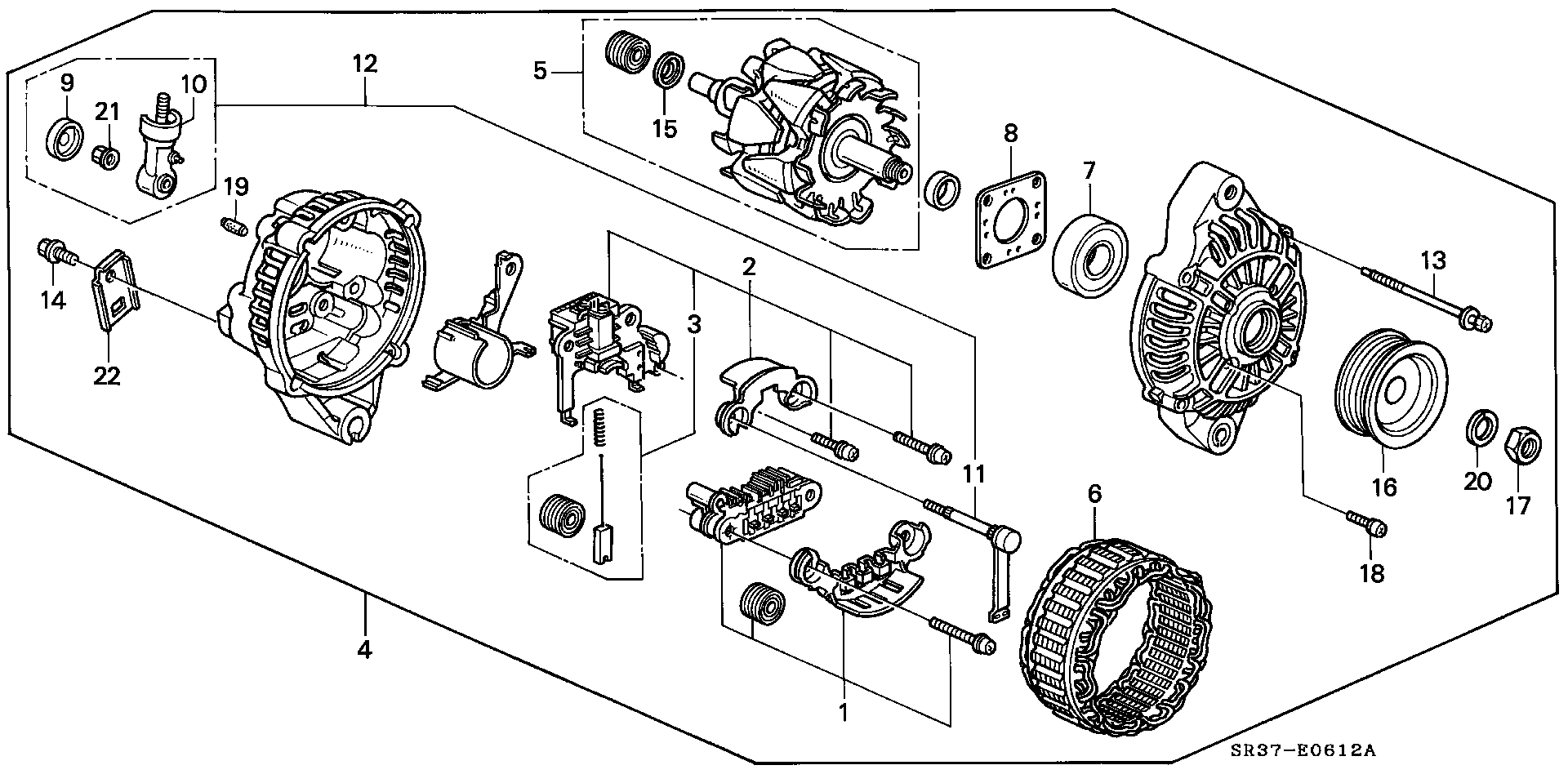 Honda 31114-P01-004 - Fulie, alternator www.parts5.com