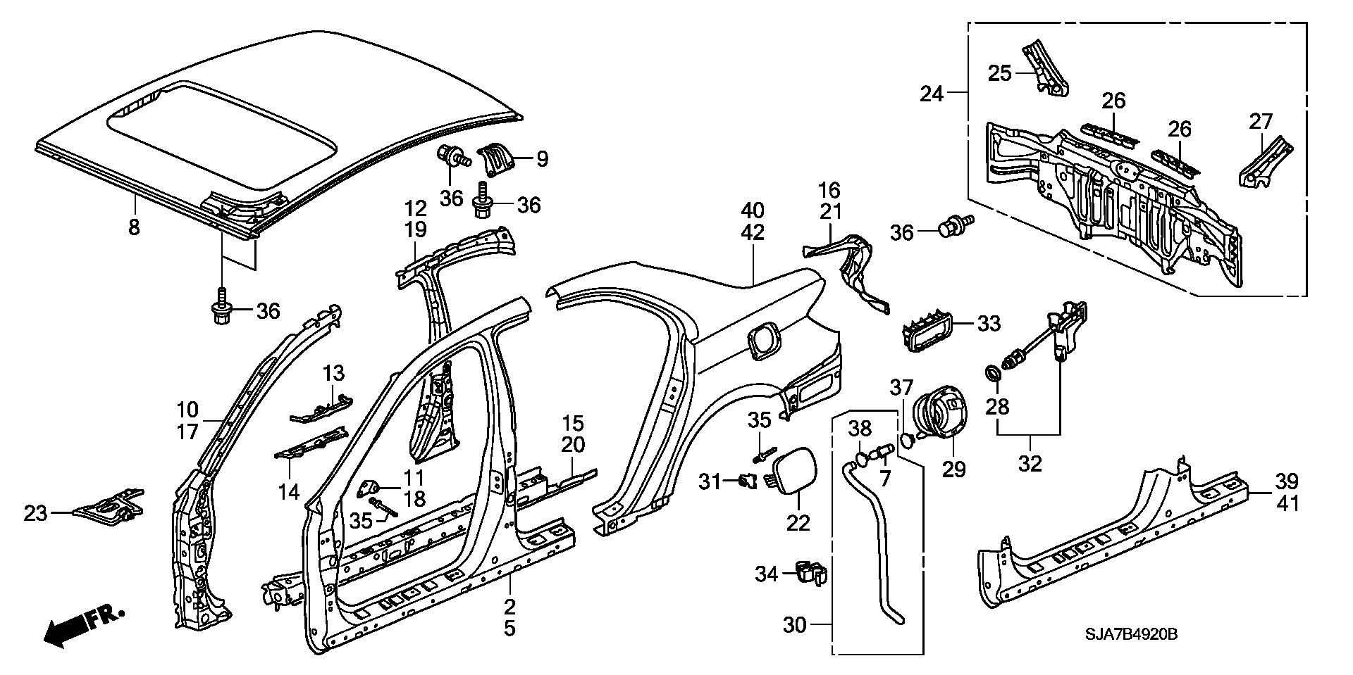 Honda 9500202080 - Sistem de esapament www.parts5.com