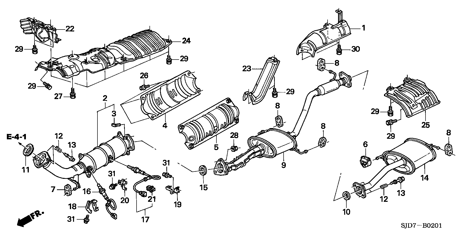 Honda 18215SL5A00 - Cuzinet, stabilizator www.parts5.com