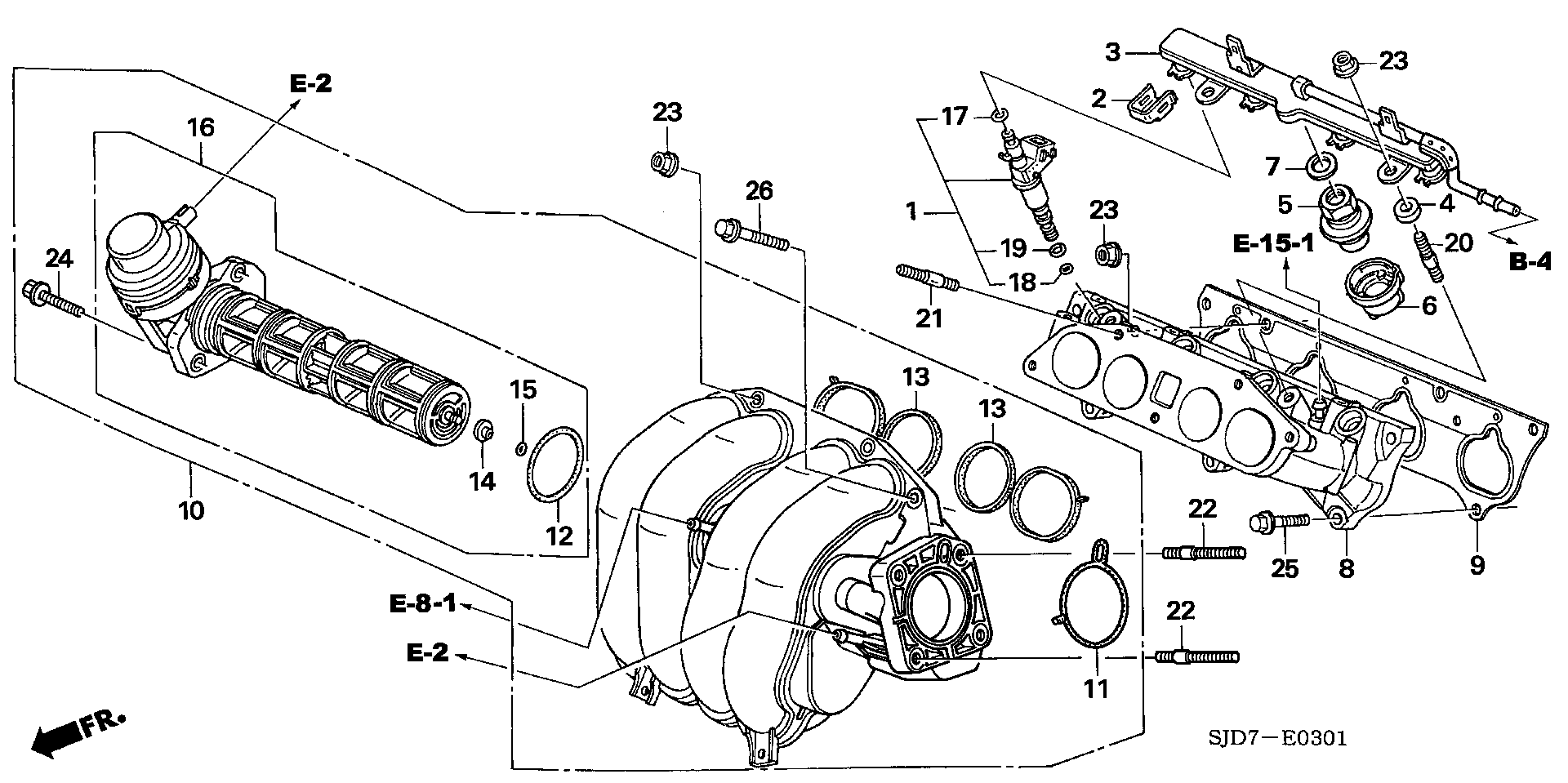 ACURA 17055PNA004 - Uszczelka, kolektor dolotowy www.parts5.com