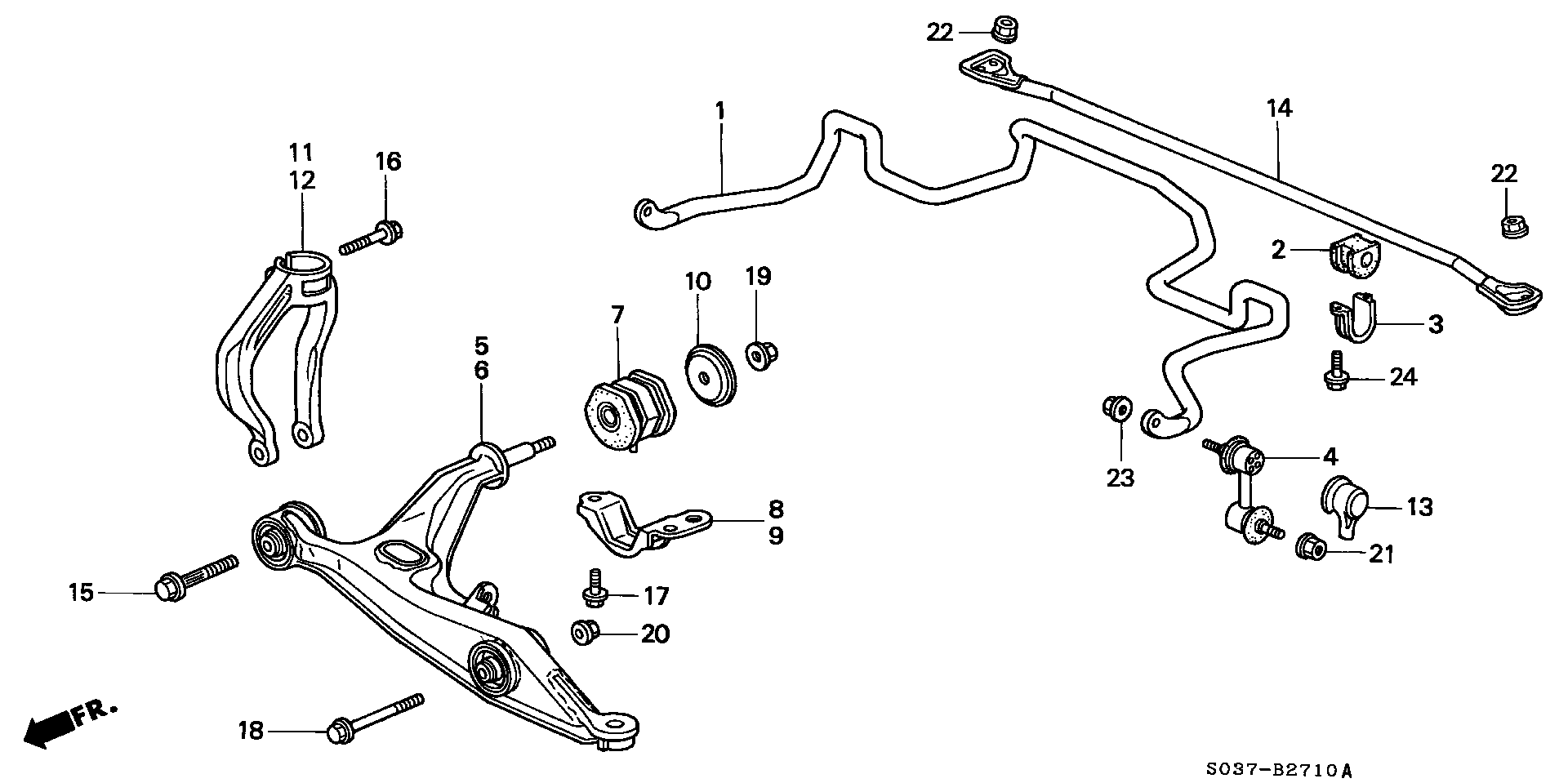 Honda 51360-S04-G10 - Ψαλίδι, ανάρτηση τροχών www.parts5.com