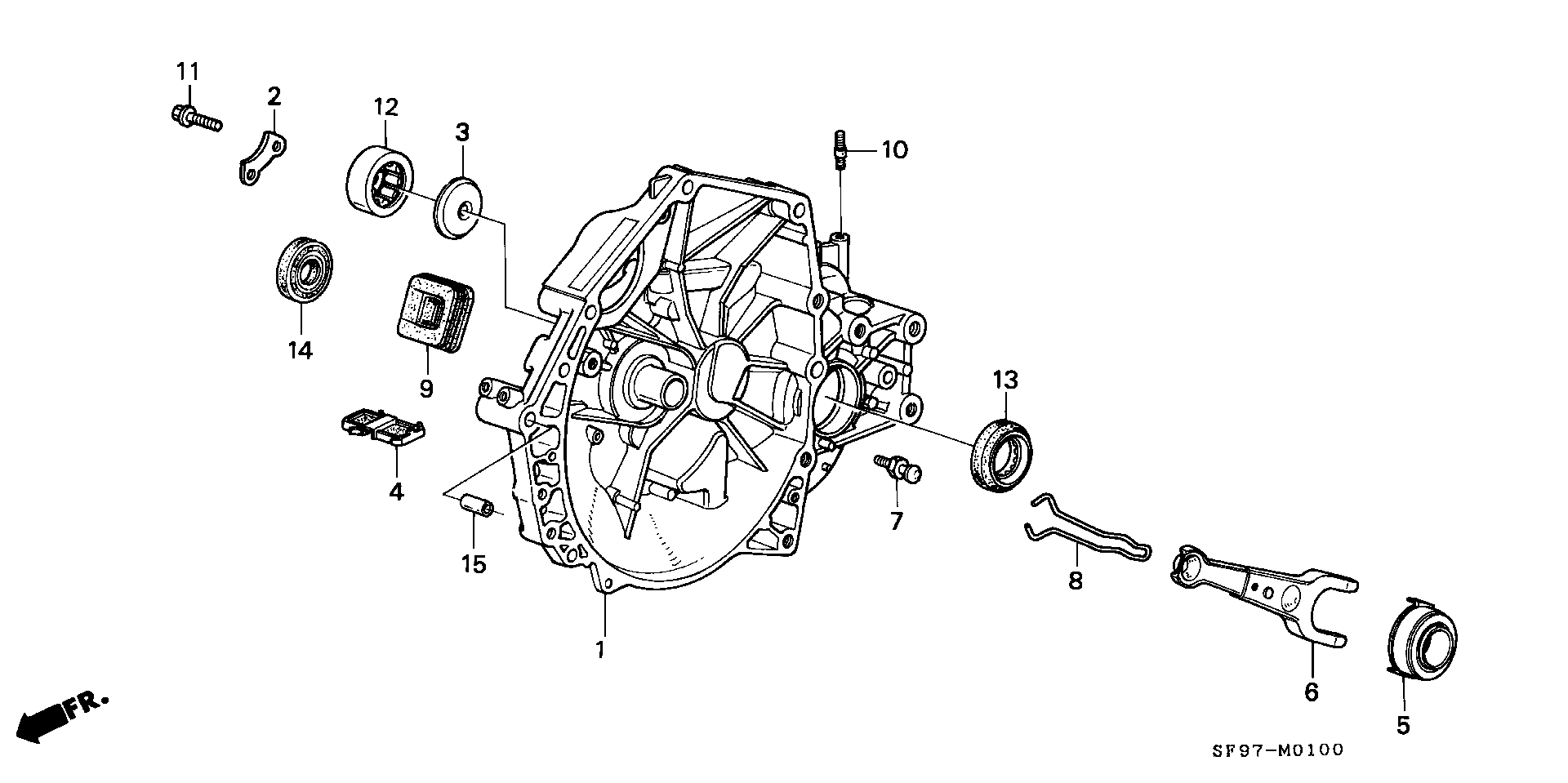 Honda 22810-PX5-J01 - Rulment de presiune www.parts5.com