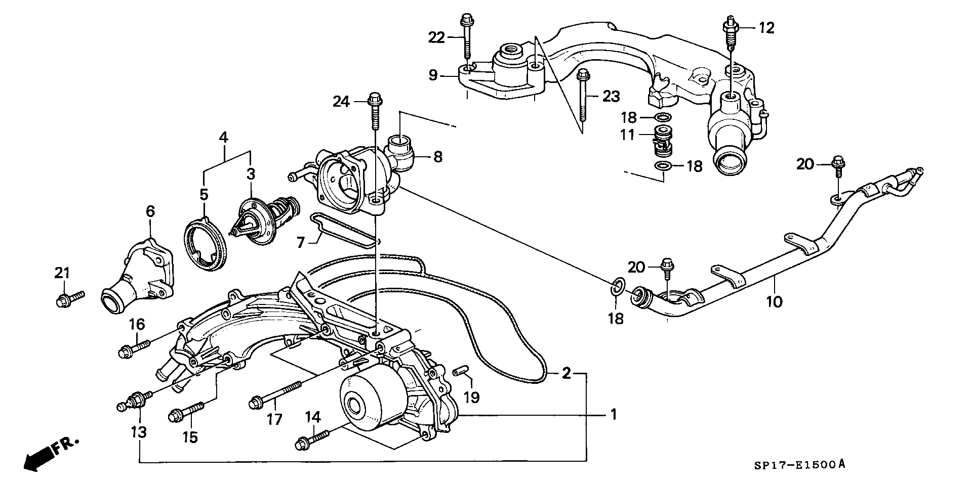 Honda 19300-PR7-A01 - Θερμοστάτης, ψυκτικό υγρό www.parts5.com