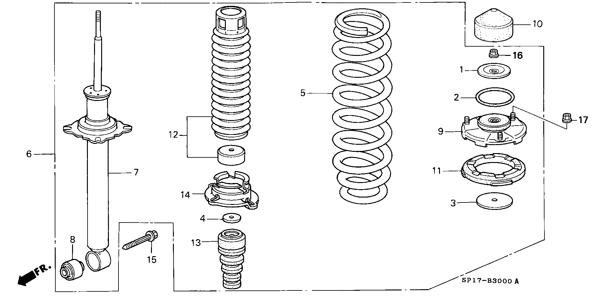 Honda 52622-SP0-003 - Suspension, bras de liaison www.parts5.com