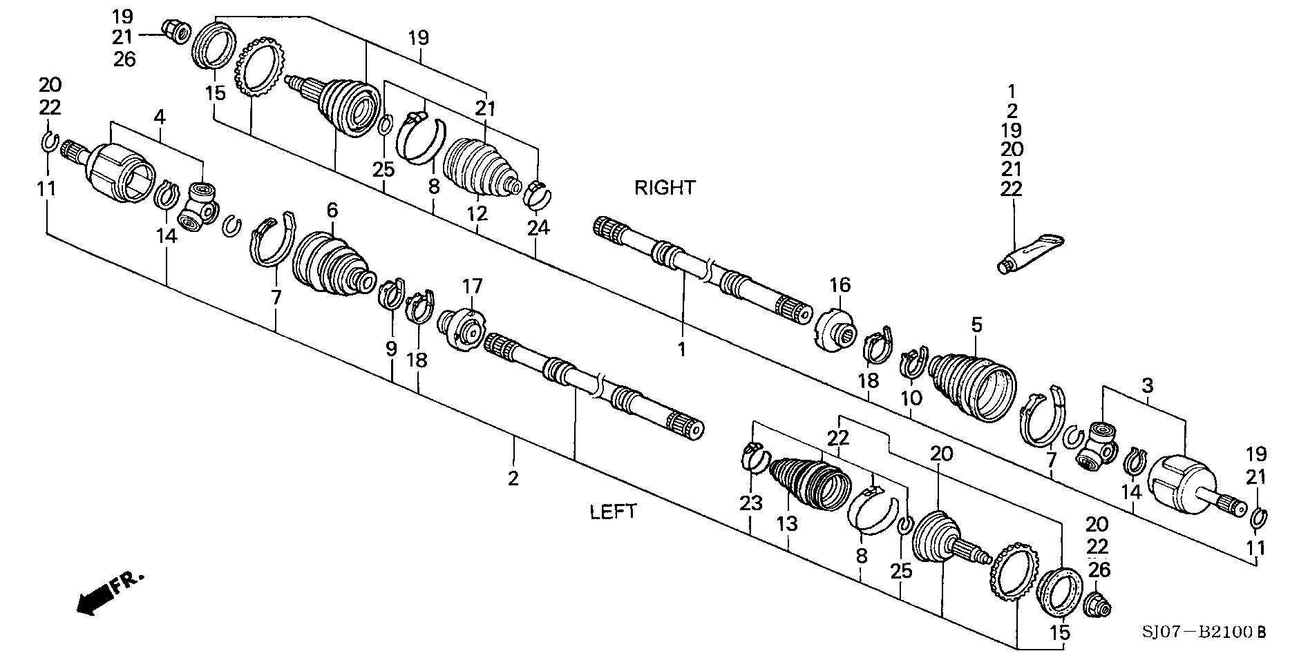 Honda 44315SB2981 - Bellow, drive shaft parts5.com