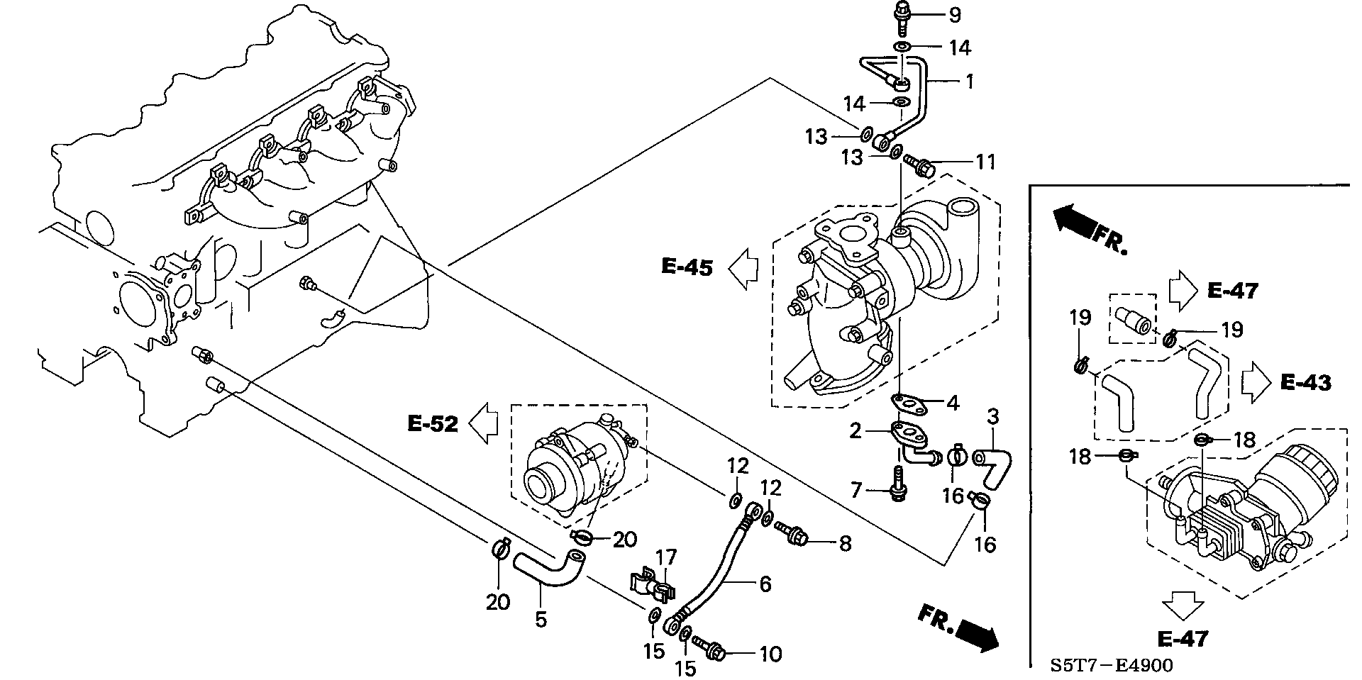 Honda 90452PLZD00 - GASKET, OIL PIPE www.parts5.com