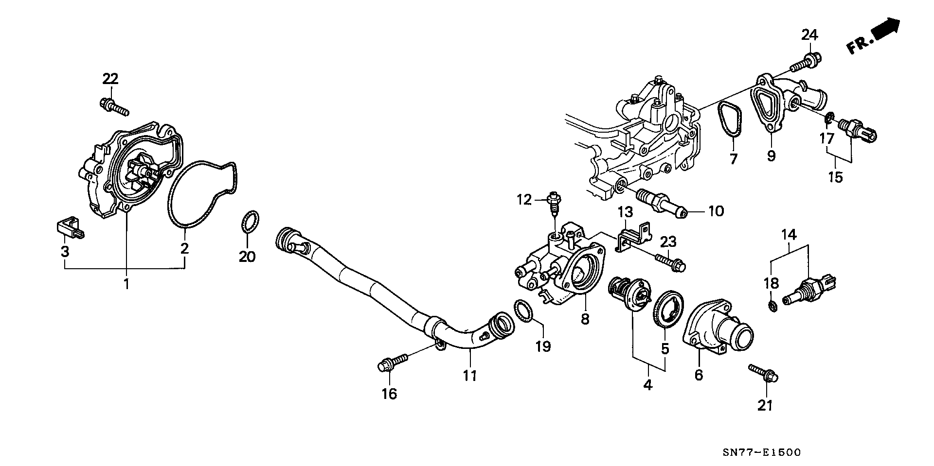 Hyundai 19200-P0A-003 - Water Pump parts5.com