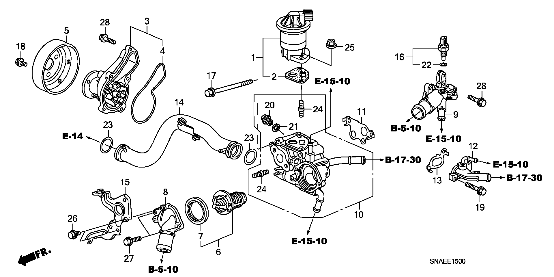 Honda 37870-PLC-004 - Senzor, temperatura hladilnega sredstva www.parts5.com