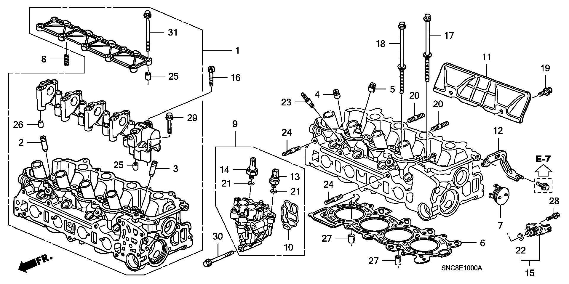 Honda 12204-PJ7-305 - Szelepvezető www.parts5.com