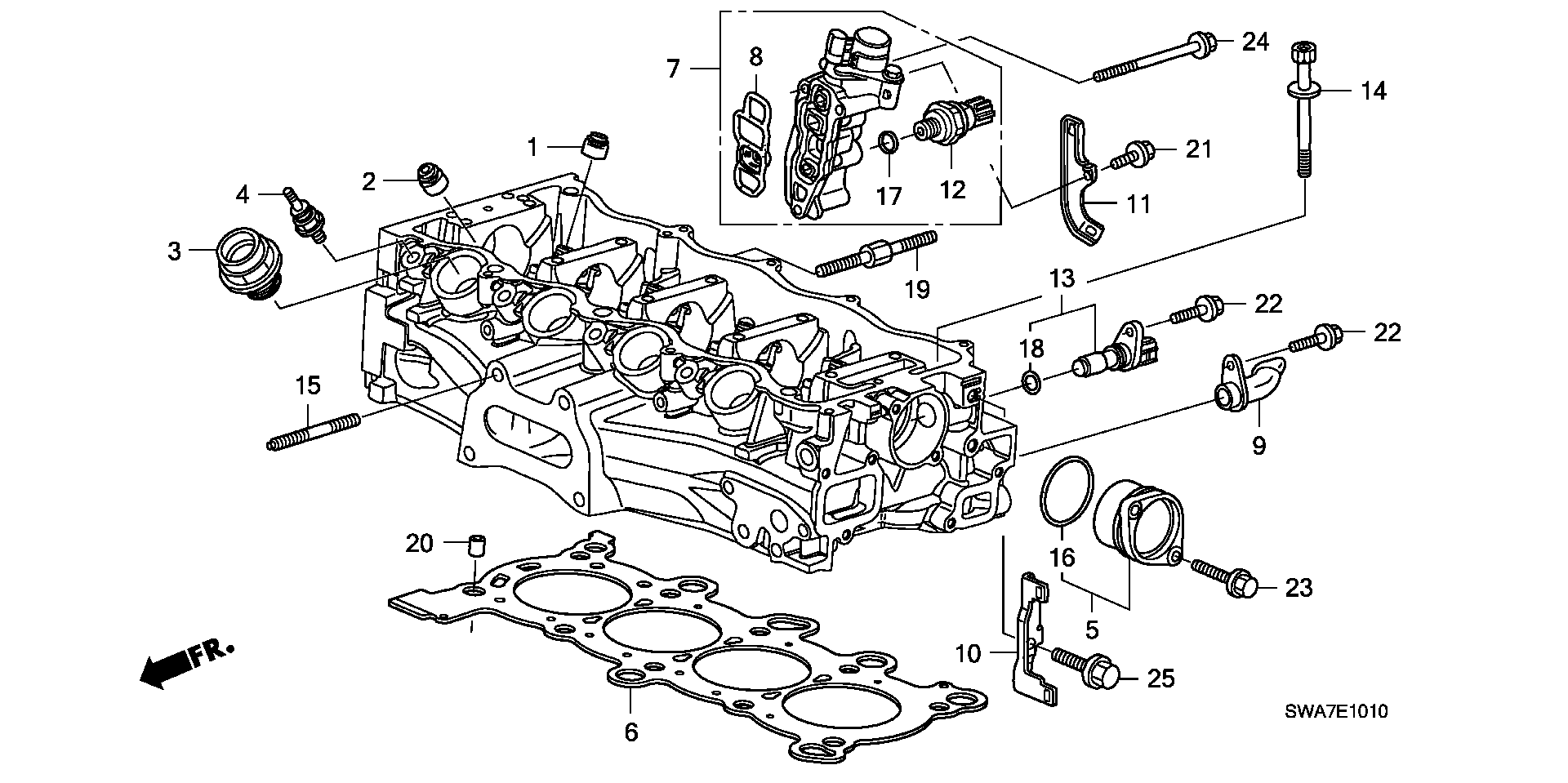 Honda 12210-P45-G01 - Rõngastihend,klapisäär www.parts5.com