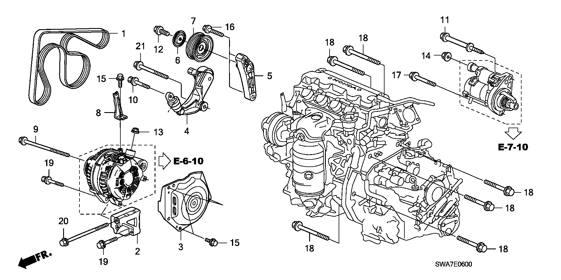 Honda 31110-RWK-004 - Curea transmisie cu caneluri www.parts5.com