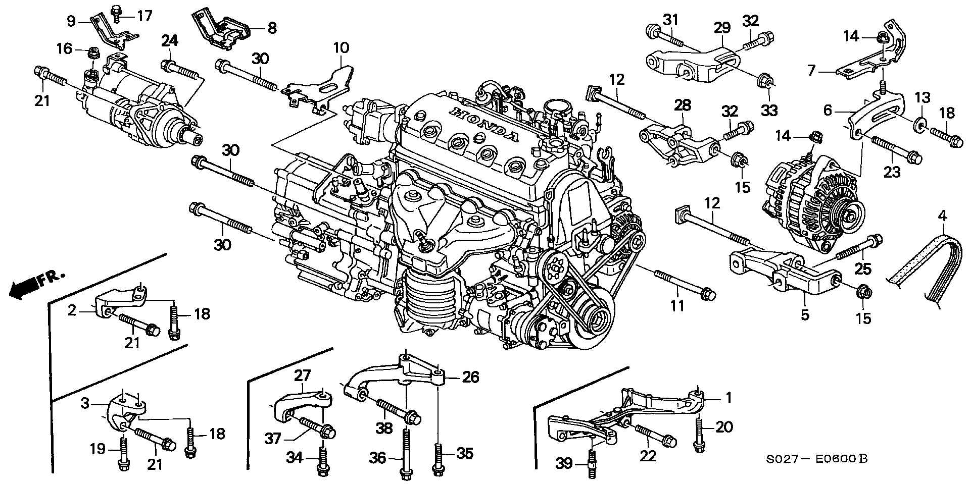 Honda 31110-P2A-004 - Keilrippenriemen www.parts5.com