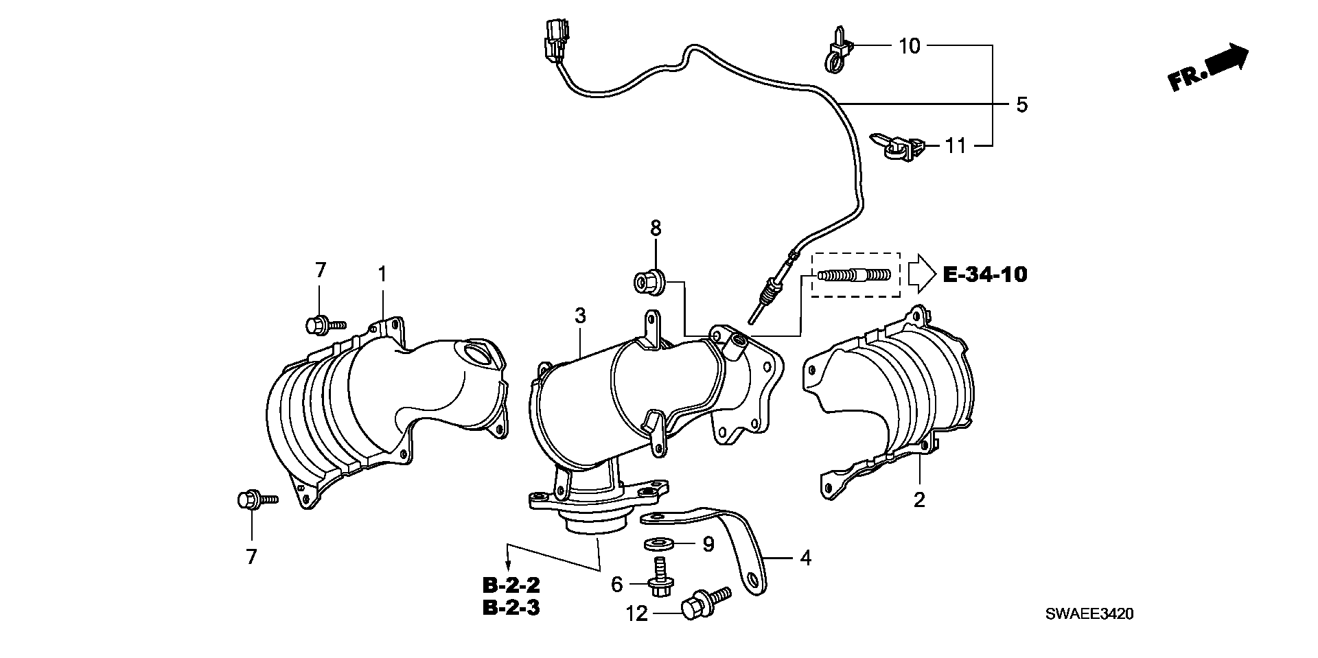 Honda 18190R07E00 - Катализатор www.parts5.com