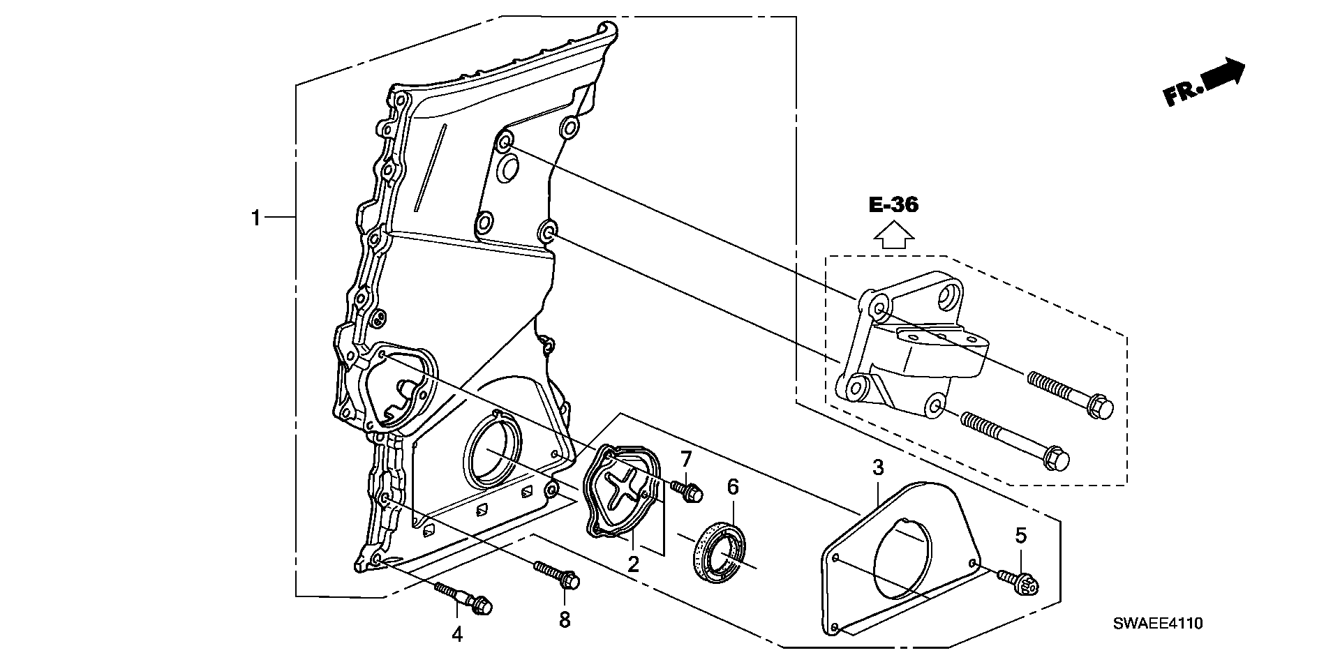 Honda 91212-RBD-E01 - Radijalni zaptivni prsten (semering), radilica www.parts5.com