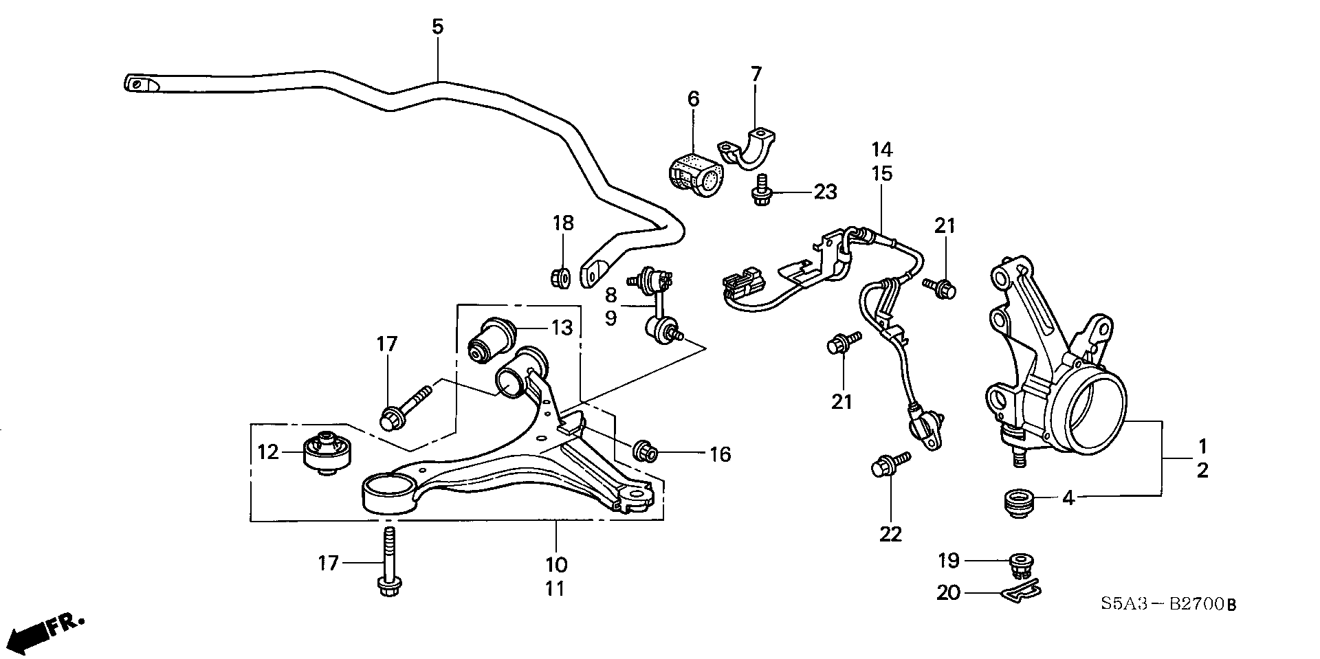 Honda 51306-S5A-003* - Δαχτυλίδι, ράβδος στρέψης www.parts5.com