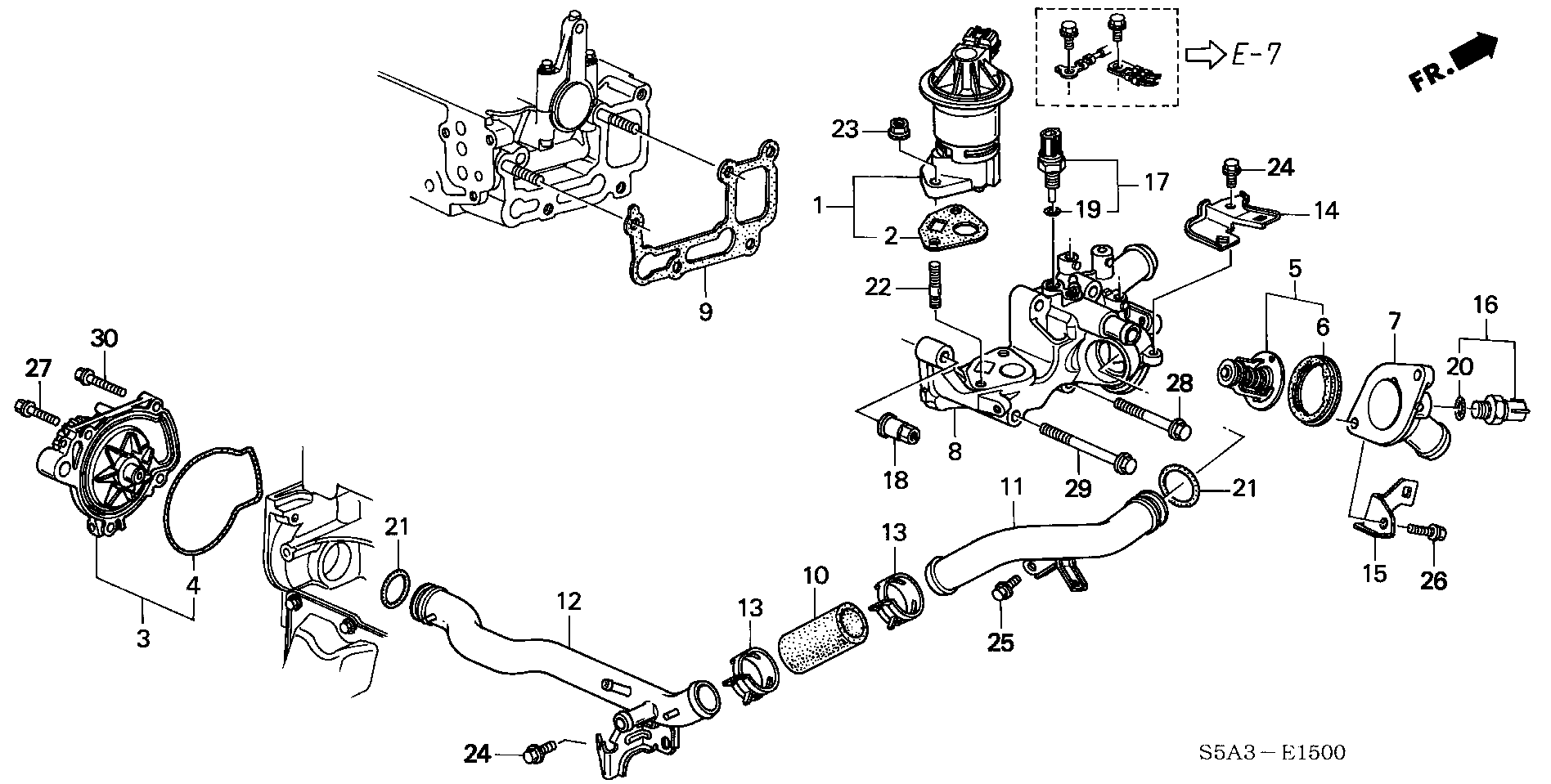 Honda 19 200 PLM A01 - Water Pump parts5.com