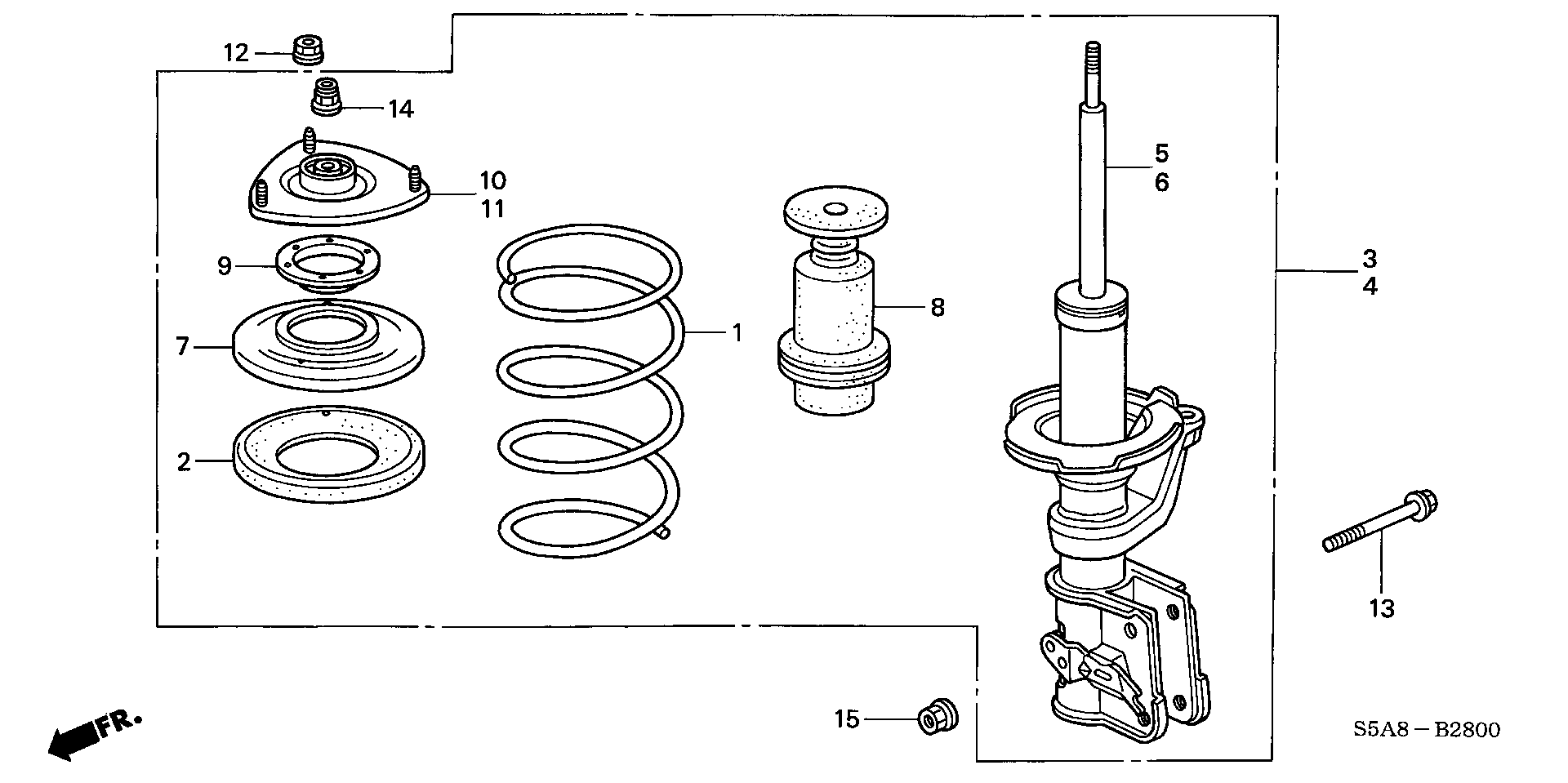 Honda 51920S5A014 - Federbeinstützlager www.parts5.com