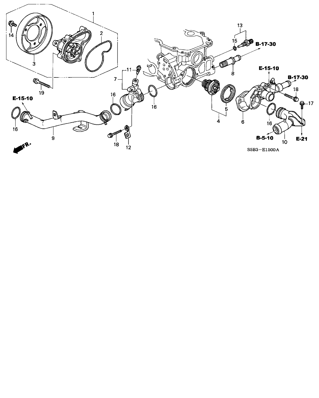 Honda 19301-PZA-305 - Thermostat d'eau www.parts5.com