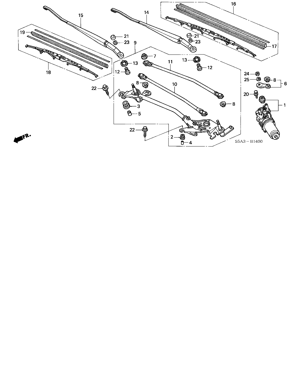 Honda 76620-S5D-A02 - Törlőlapát www.parts5.com