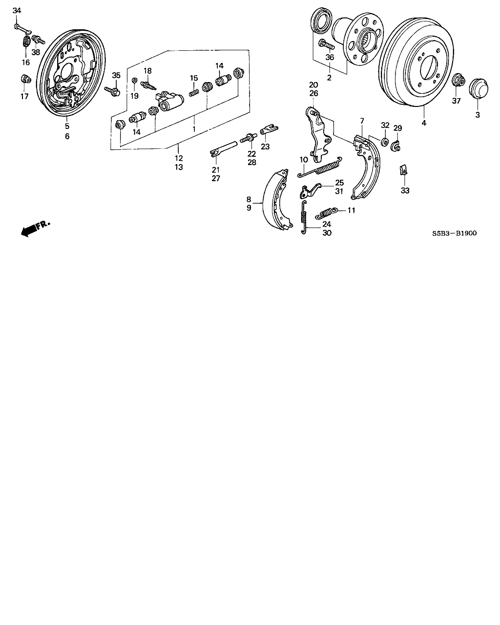 Honda 42610-S6A-G00 - Тормозной барабан www.parts5.com