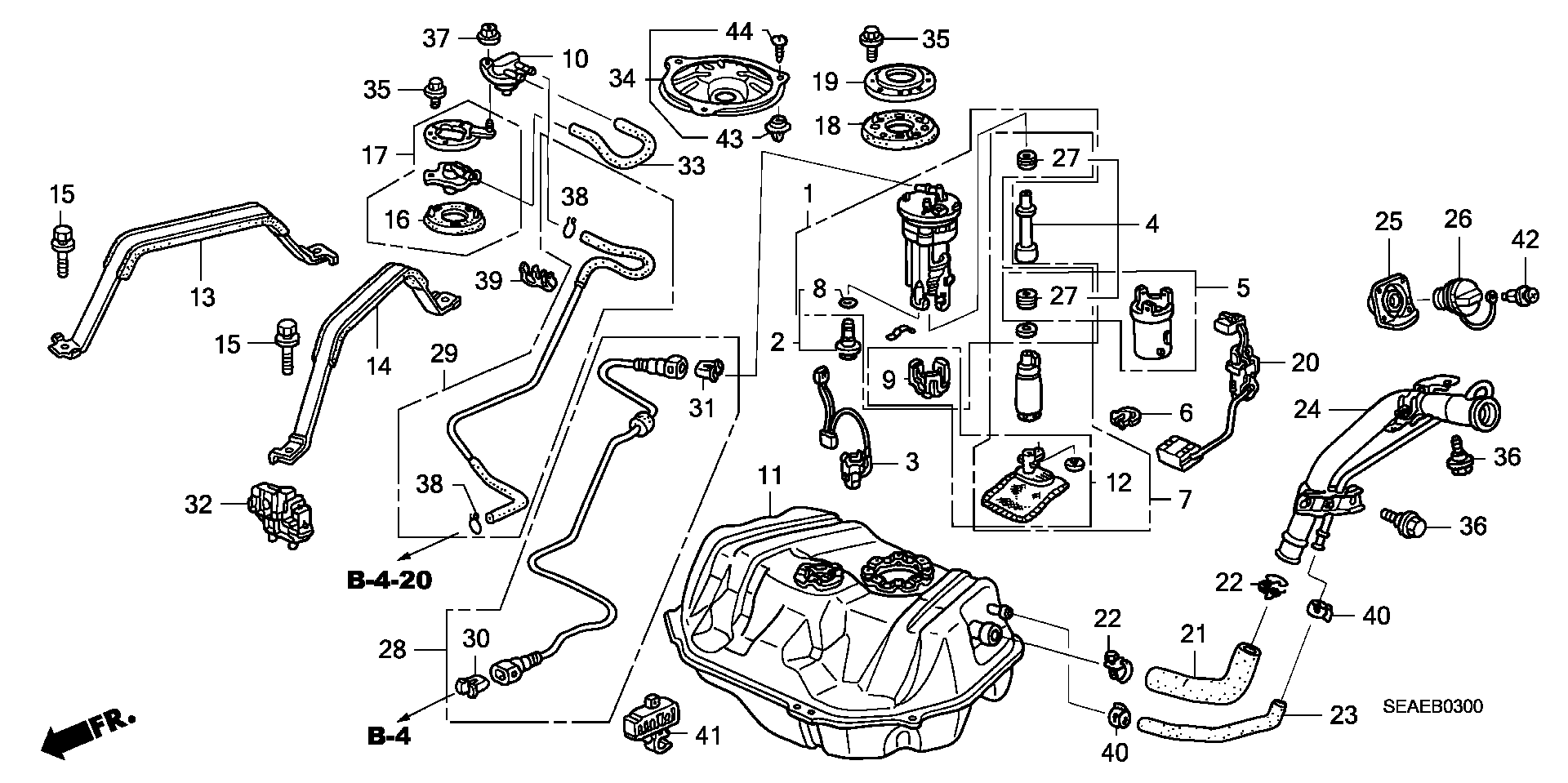 Honda 16010-SDC-E01 - Fuel filter parts5.com